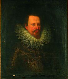Manner of Justus Sustermans (Flemish, 1597-1681) Portrait of a Gentleman in Armor With a Medallion of the ... 